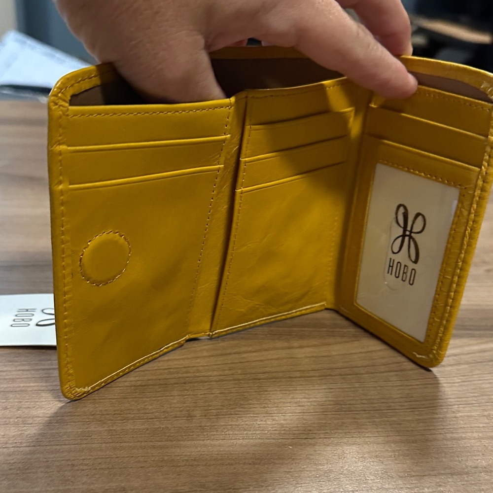 HOBO Mustard Leather Wallet